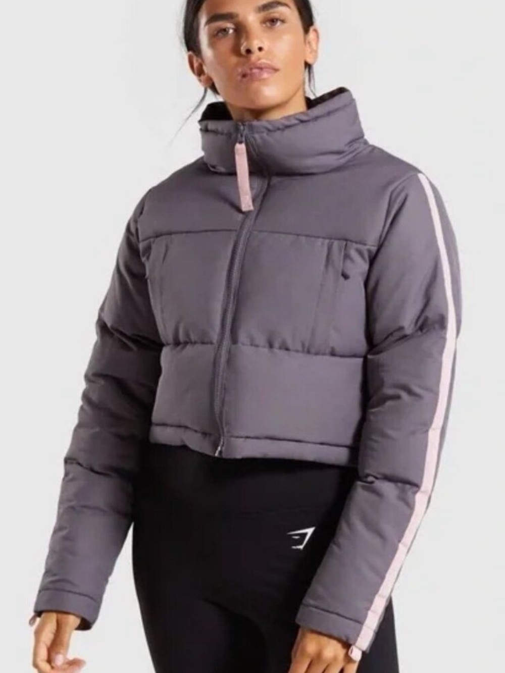 Gymshark Cropped Puffer Jacket Size S